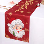Santa Claus Christmas Table Runner Flag Noel