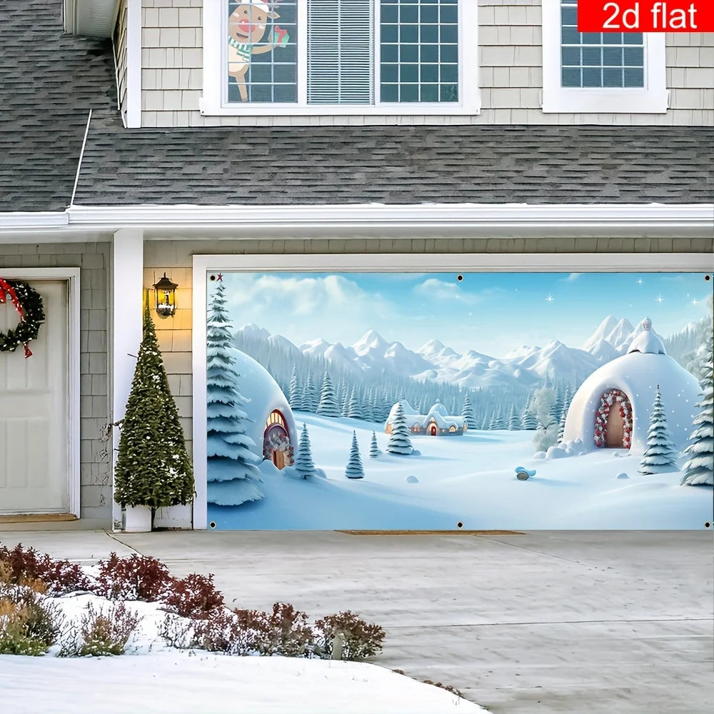 Christmas Winter Wonderland Garage Banner