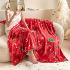 Snuggly Christmas Flannel Throw