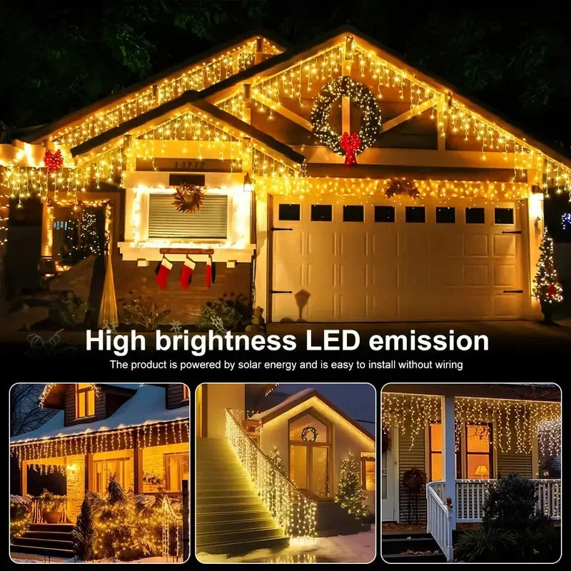 Twinkling Christmas Curtain Lights