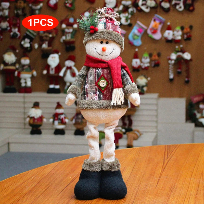 Christmas Dolls Tree Standing Santa, Snowman Reindeer