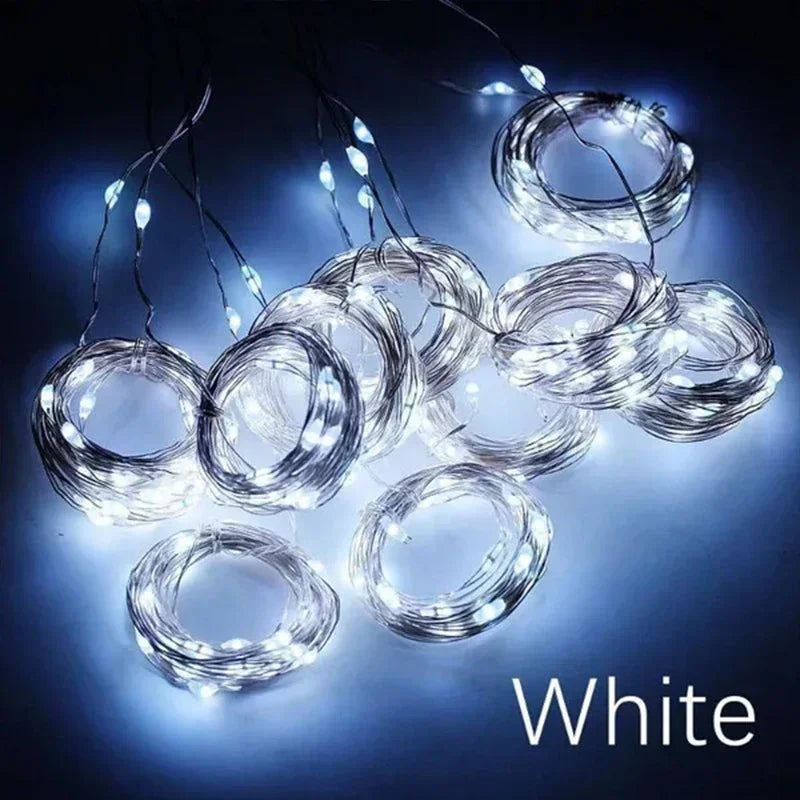 Twinkling Christmas Window Curtain Lights
