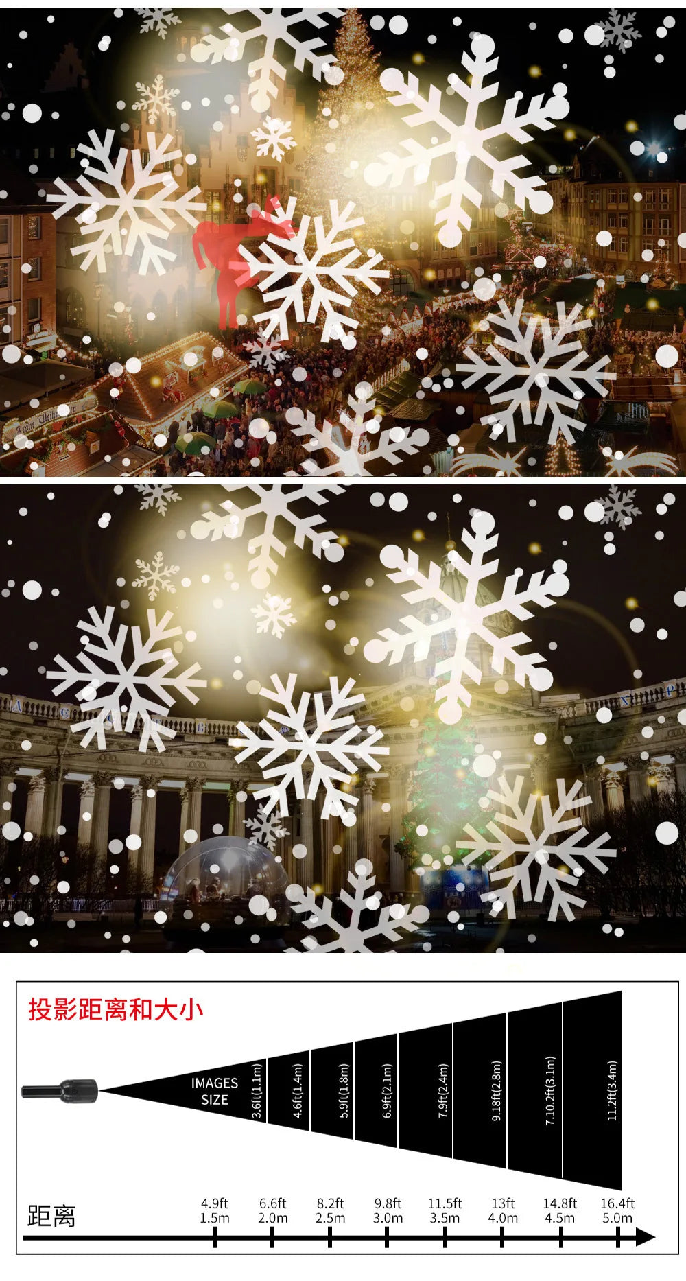 Magical Snowflake Holiday Projector