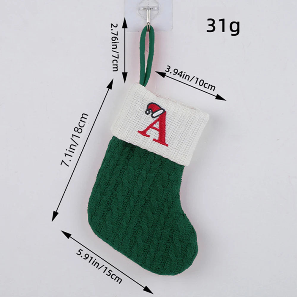 Monogram Christmas Knit Stockings