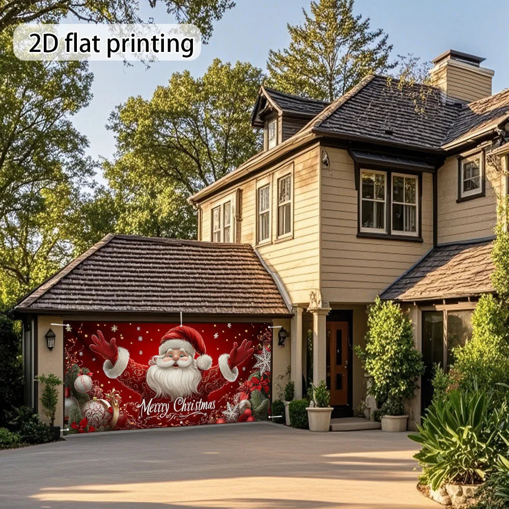 Santa Clause Garage Door Banner