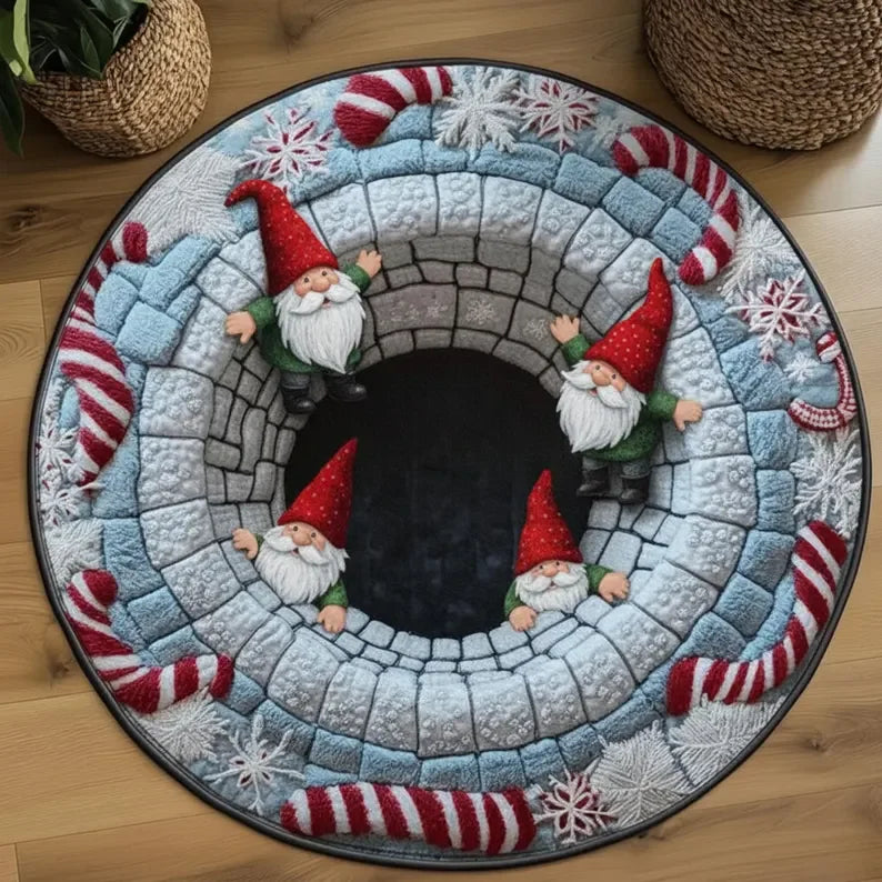 Cozy Gnome Christmas Welcome Mat