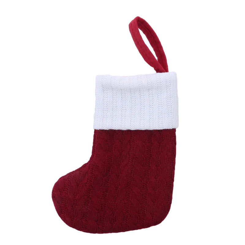 Knit Snowflake Christmas Stockings