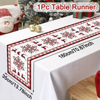 Santa Claus Christmas Table Runner Flag Noel