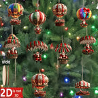 Santa Hot Air Balloon Ornaments