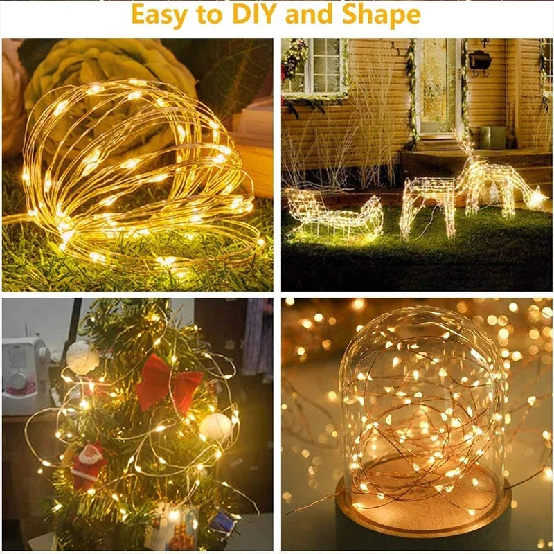 Twinkling Christmas Window Curtain Lights