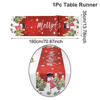Santa Claus Christmas Table Runner Flag Noel