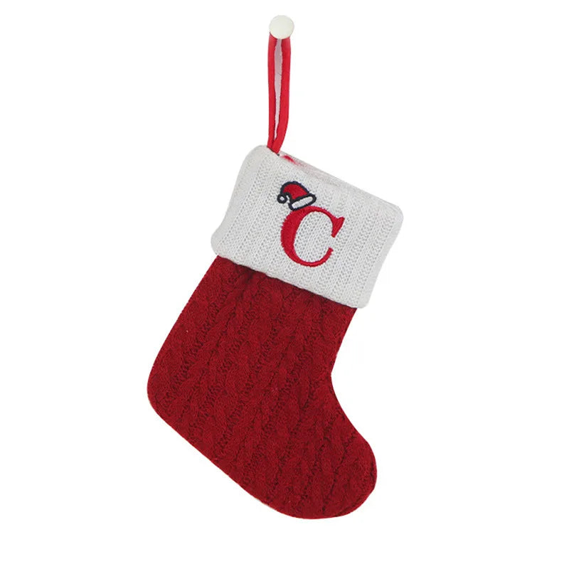 Knit Snowflake Christmas Stockings