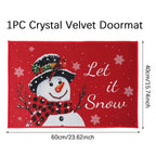Christmas Door Mat Santa Claus Carpet Merry