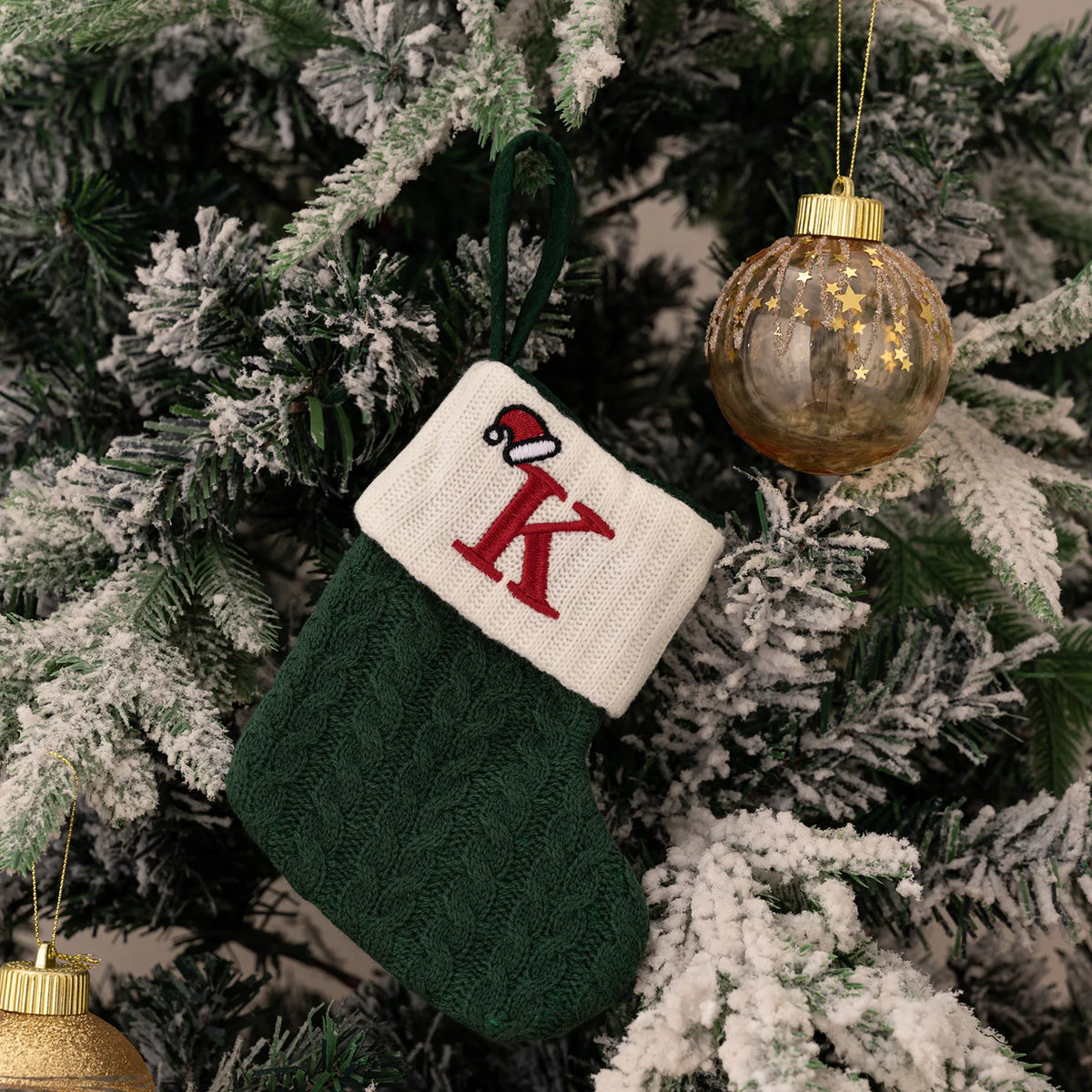 Monogram Christmas Knit Stockings
