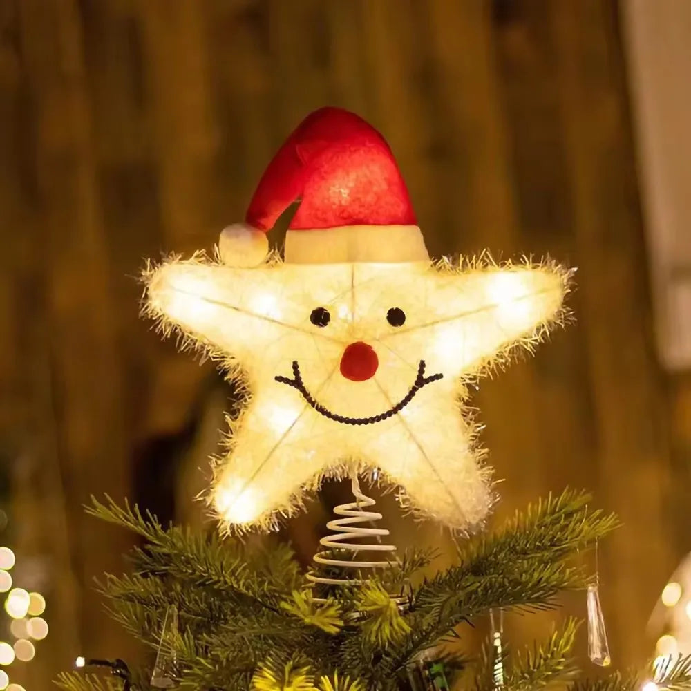 Christmas Tree Star Topper Battery Operated Treetop
