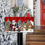 Christmas Santa Clause & Snowman Mailbox Cover