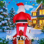 Inflatable Santa and Reindeer Yard Decor