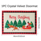 Christmas Door Mat Santa Claus Carpet Merry