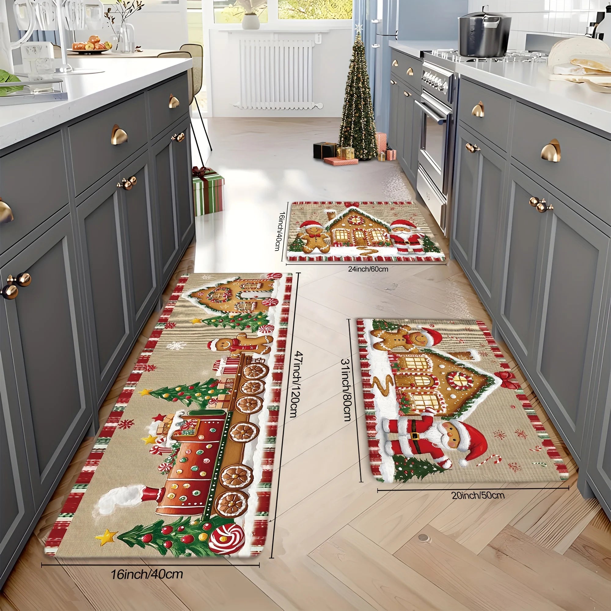 Christmas Gingerbread House Floor Mat