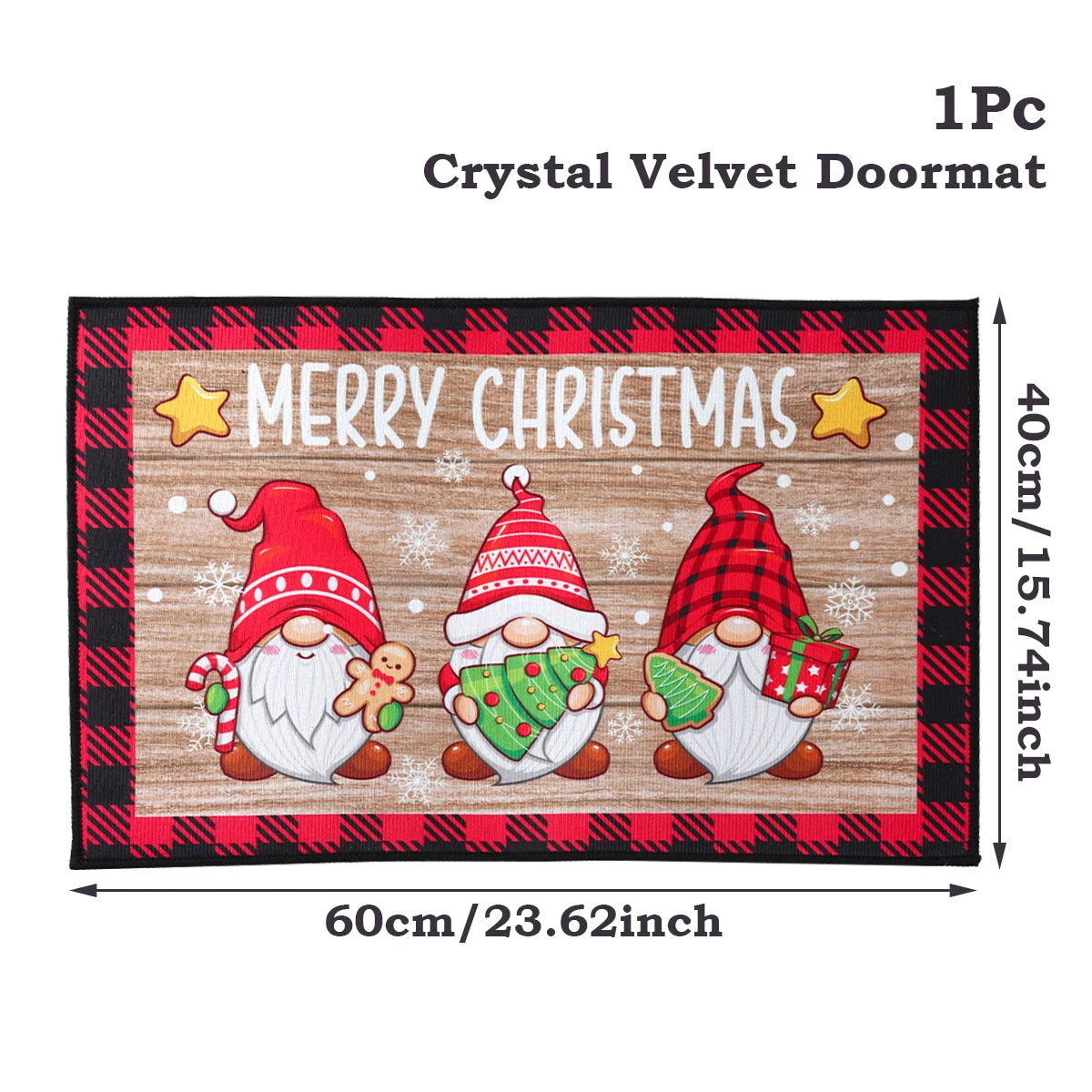 Christmas Door Mat Santa Claus Carpet Merry