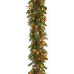 Christmas Pinecone & Red Berries Wreath Garland