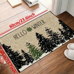 Cheerful Christmas Gnome Door Mat