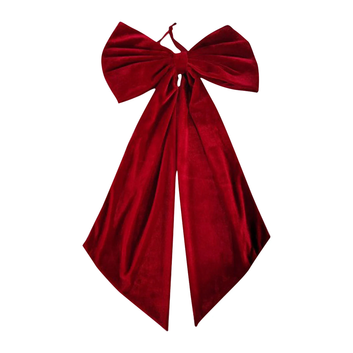 Christmas Bow Red Velvet Tree Toppers Ornament