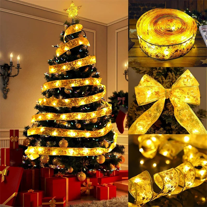 Christmas Ribbon Fairy Lights