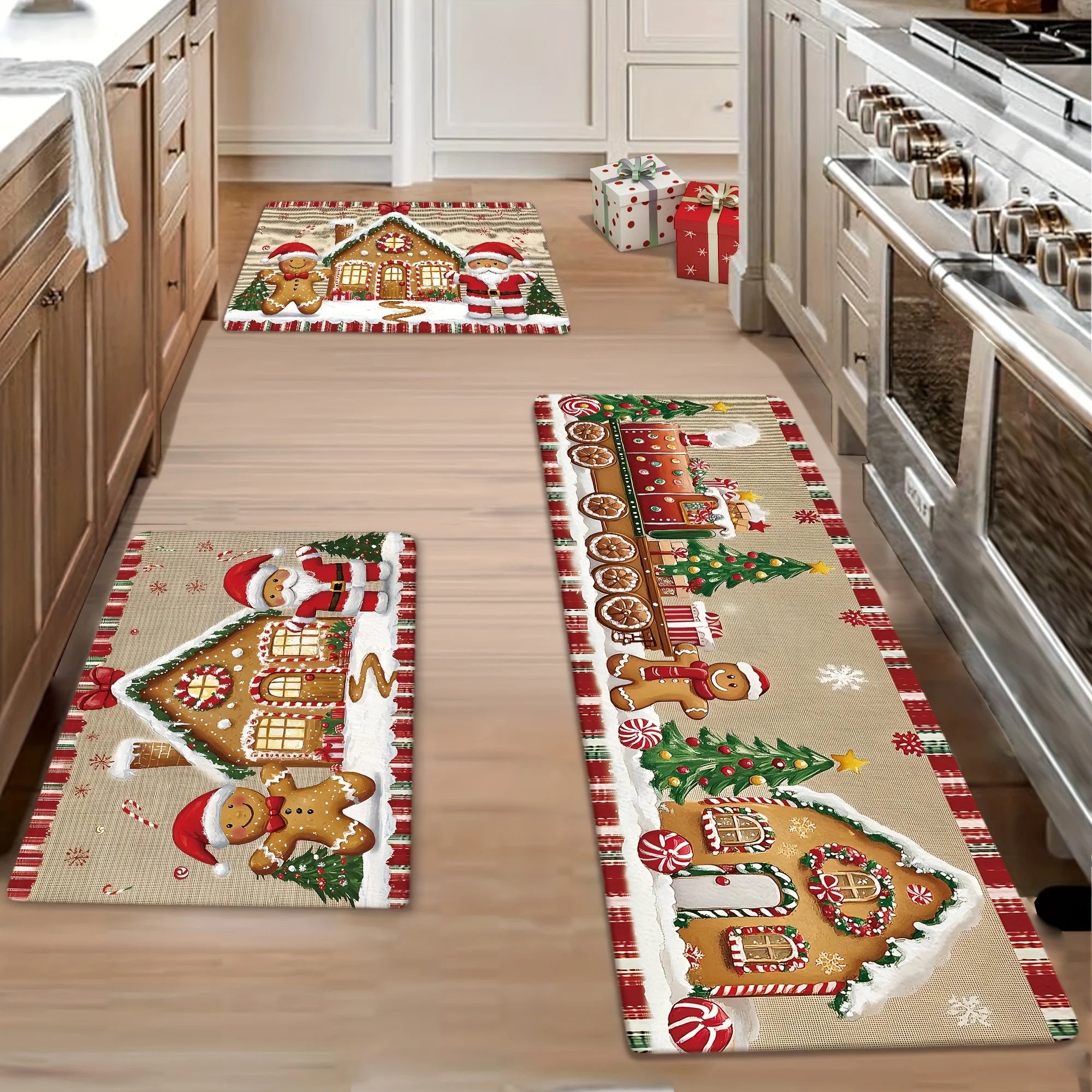 Christmas Gingerbread House Floor Mat