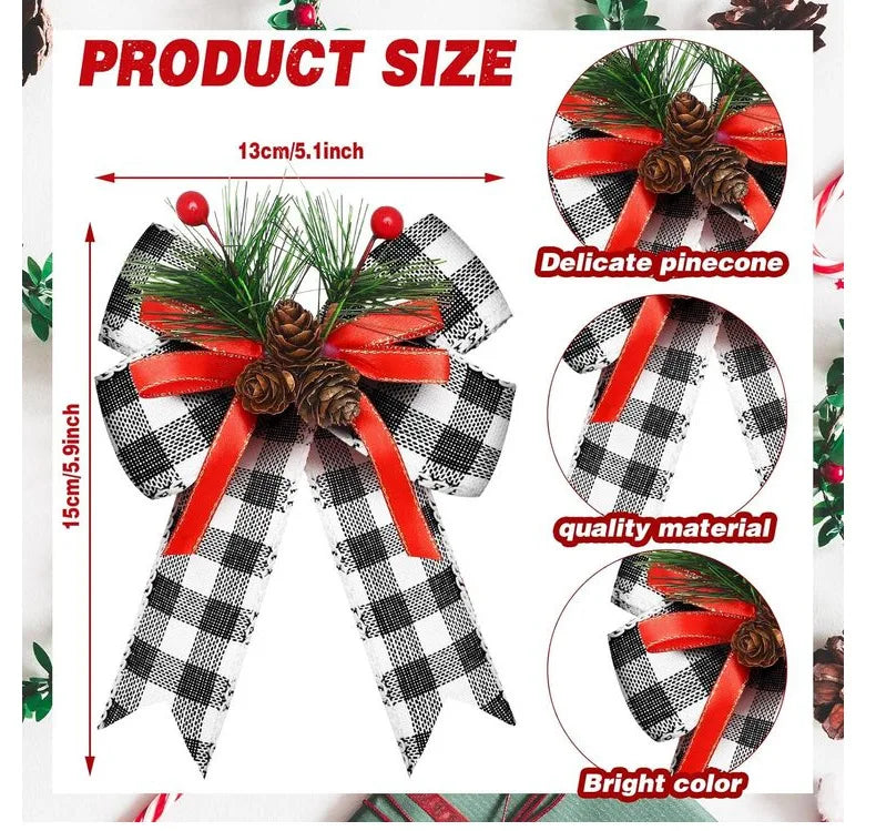 Pack Large Christmas Tree Topper Bow DIY
