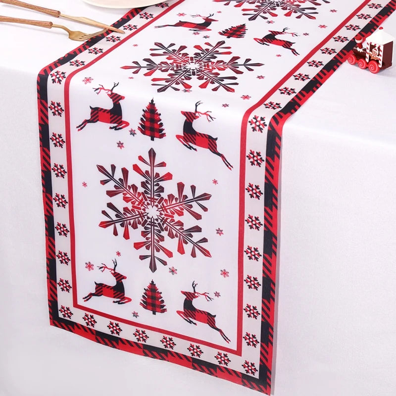 Santa Claus Christmas Table Runner Flag Noel