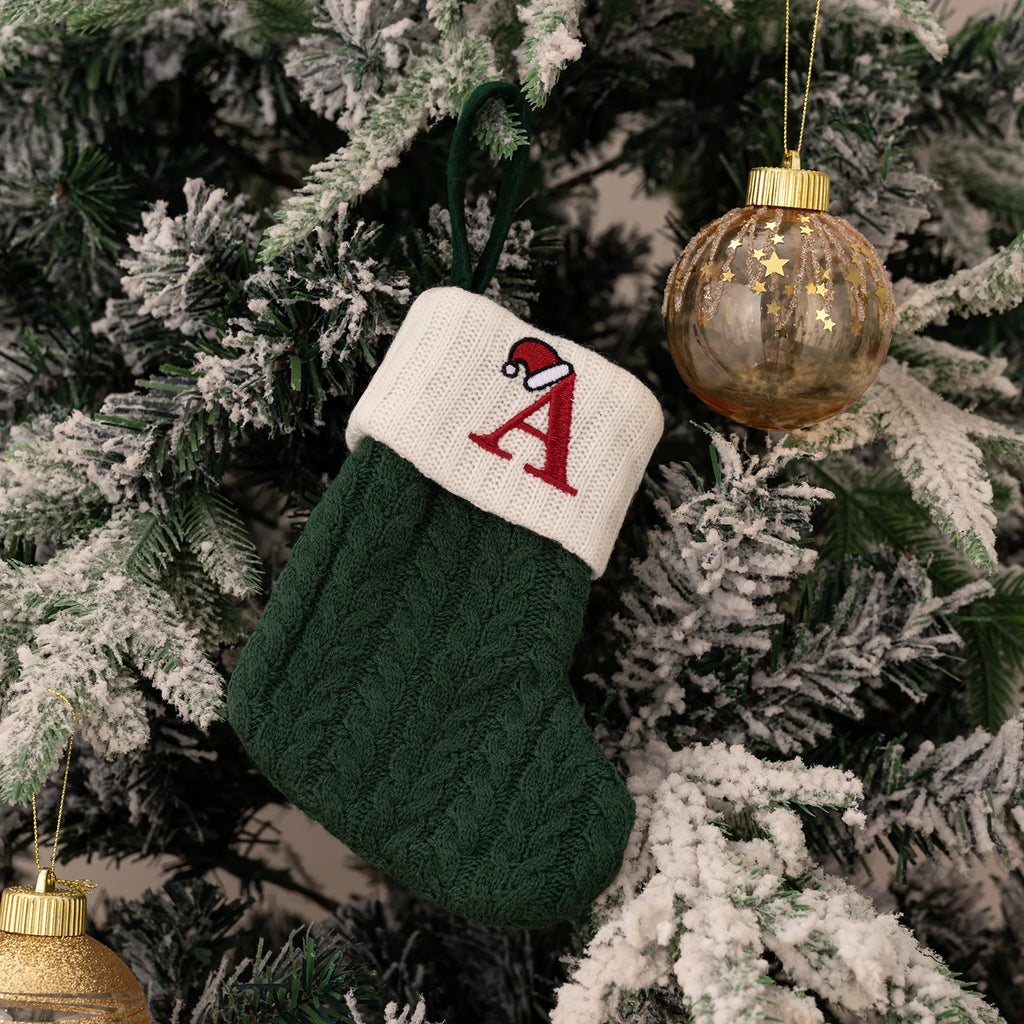 Monogram Christmas Knit Stockings
