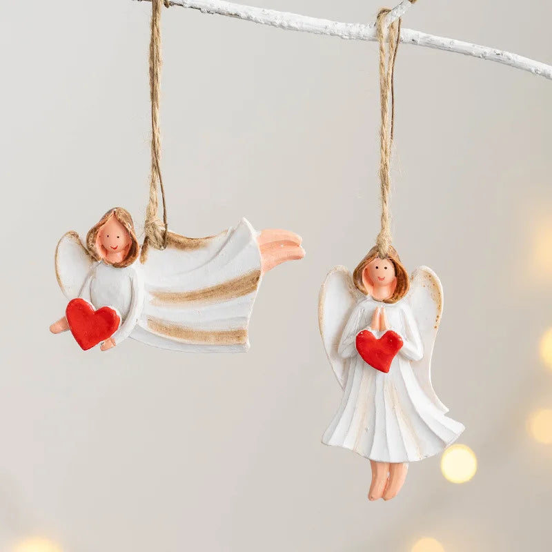 Merry Christmas Resin Santa angel Snowman Pendant