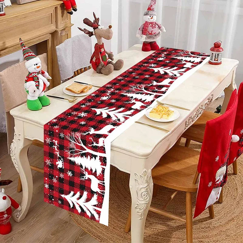Santa Claus Christmas Table Runner Flag Noel