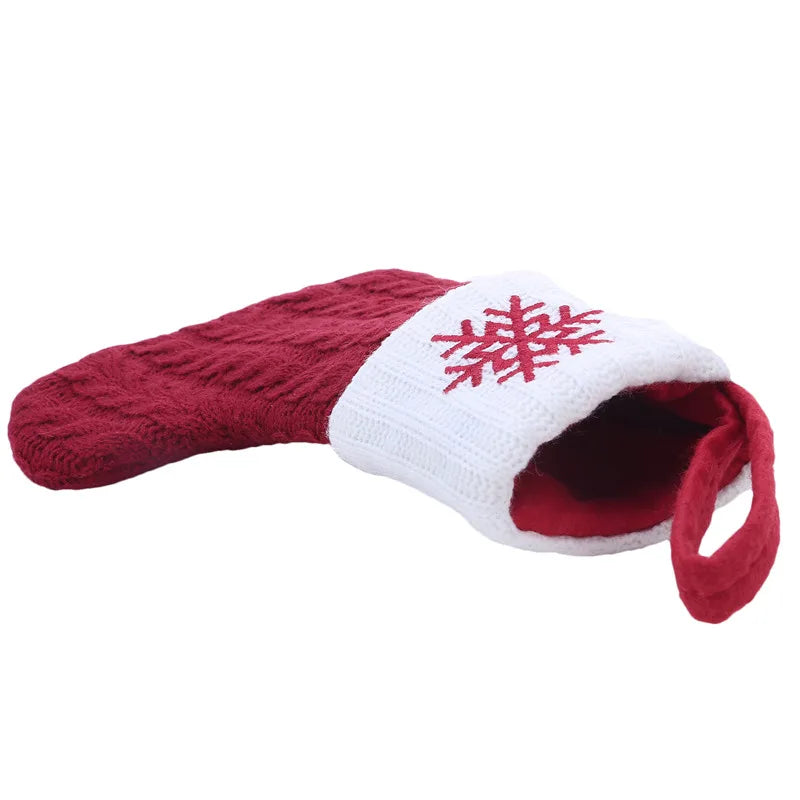 Knit Snowflake Christmas Stockings