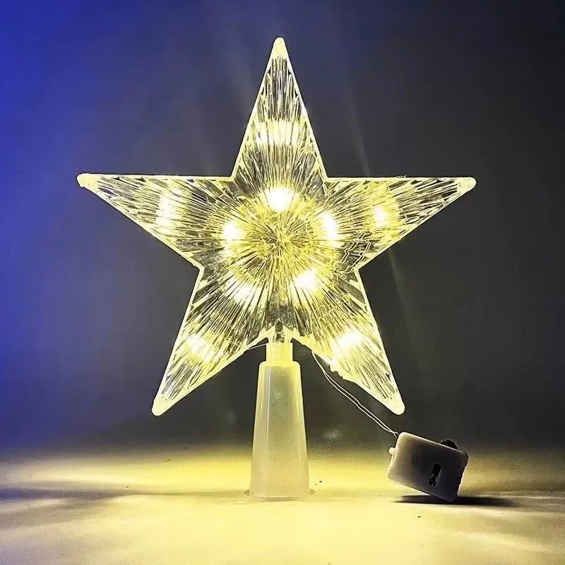 Christmas Glowing Tree Topper Five pointed Star
