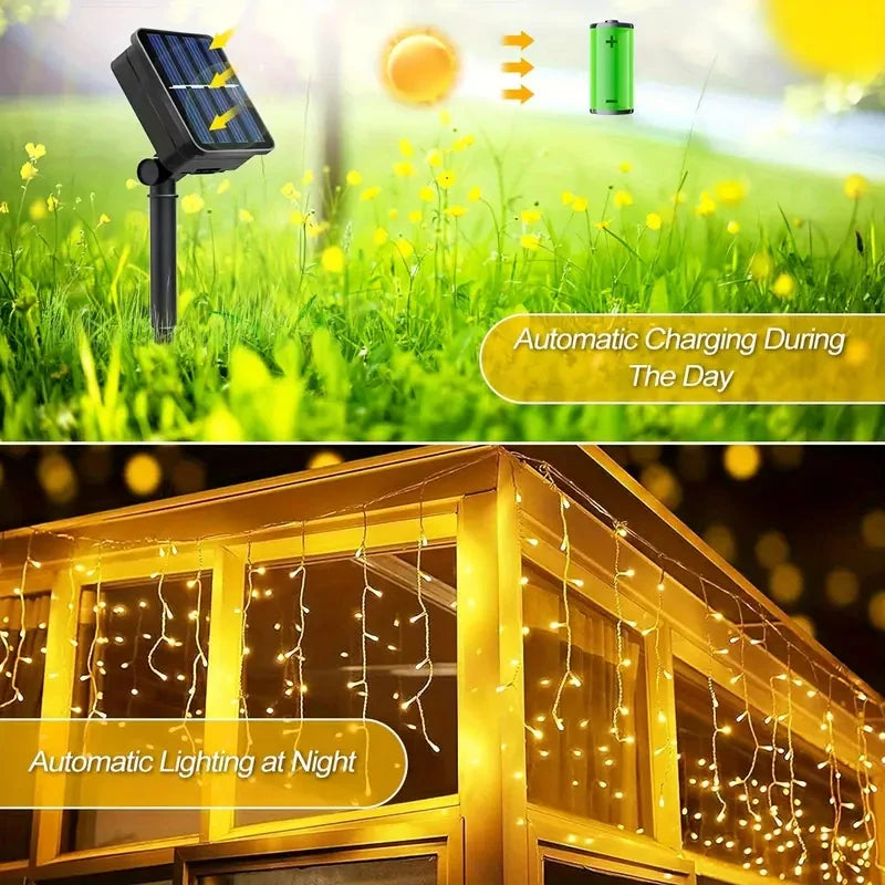 Twinkling Christmas Curtain Lights