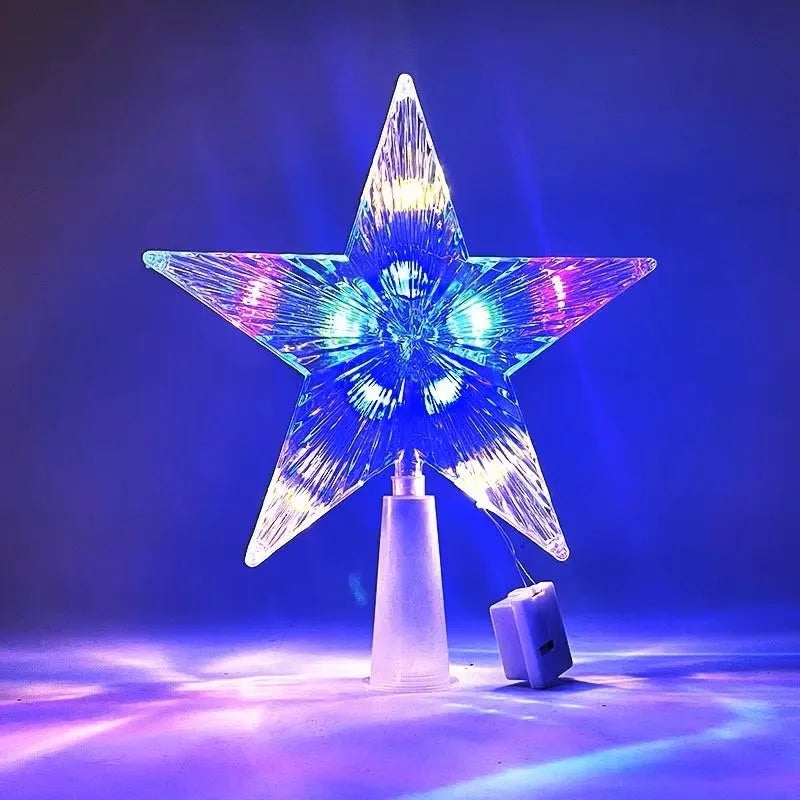 Christmas Glowing Tree Topper Five pointed Star