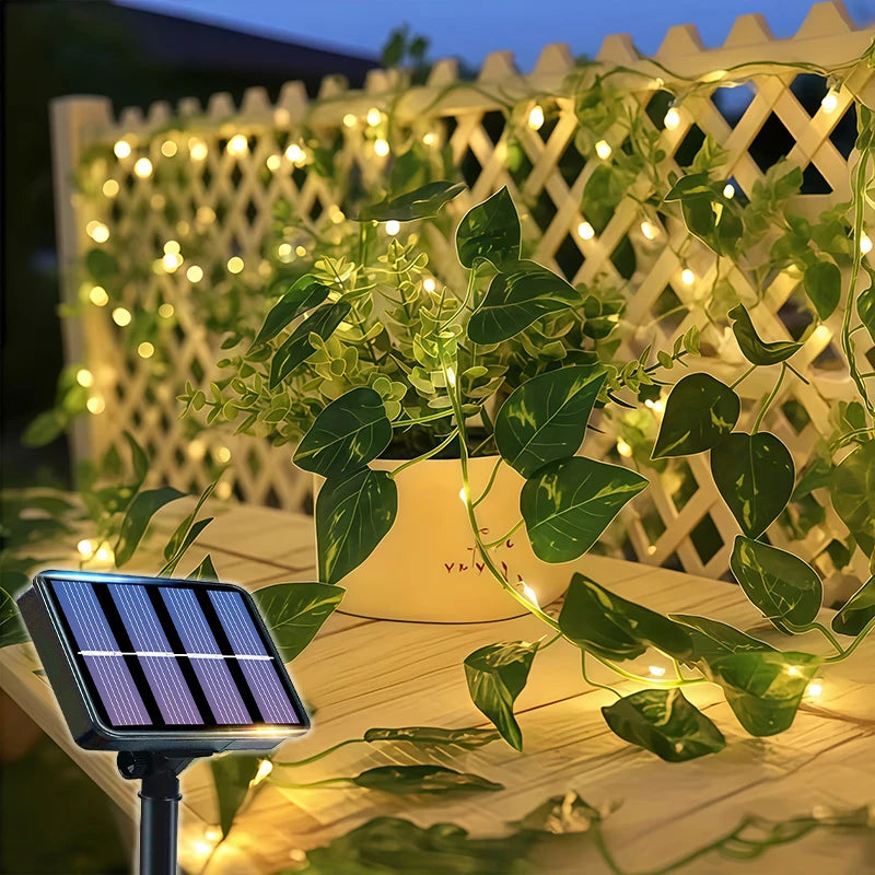 Solar Ivy Leaf Fairy Lights