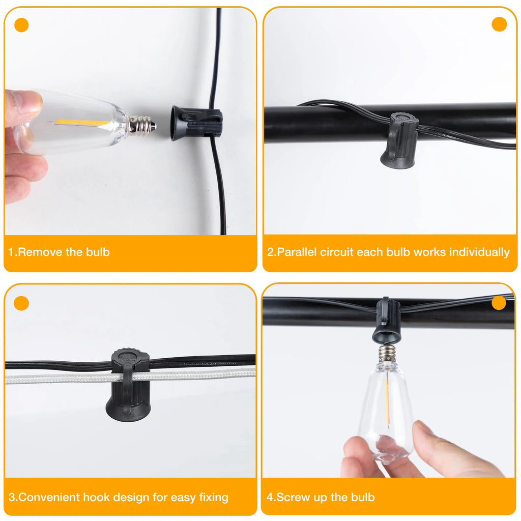 Connectable Shatterproof Holiday Bulbs