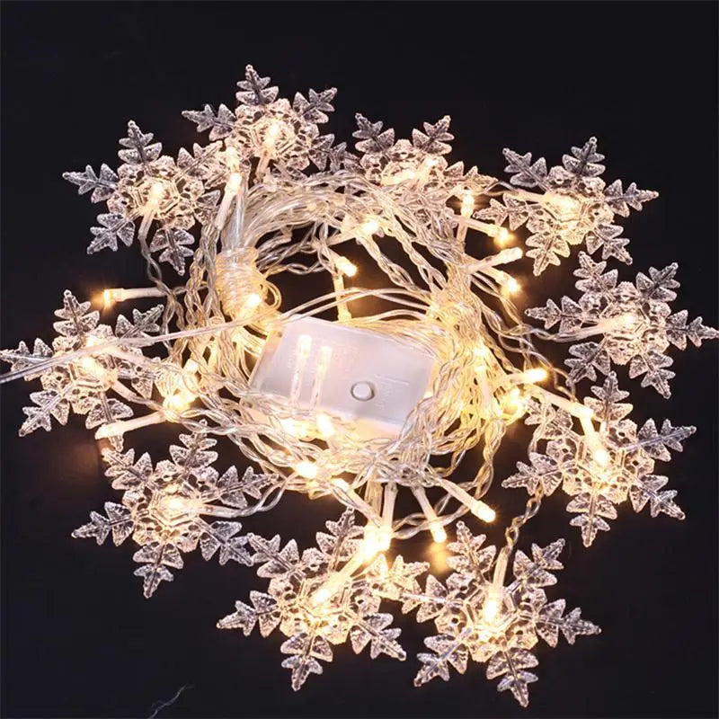 Christmas Snowflakes Flashing Curtain Holiday