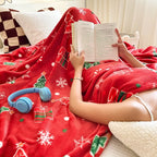 Snuggly Christmas Flannel Throw