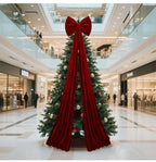Christmas Bow Red Velvet Tree Toppers Ornament