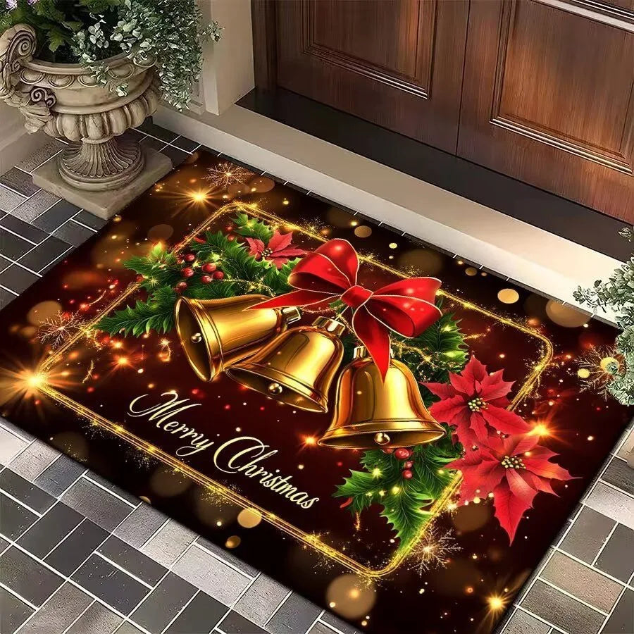 Santa and Reindeer Entryway Mat