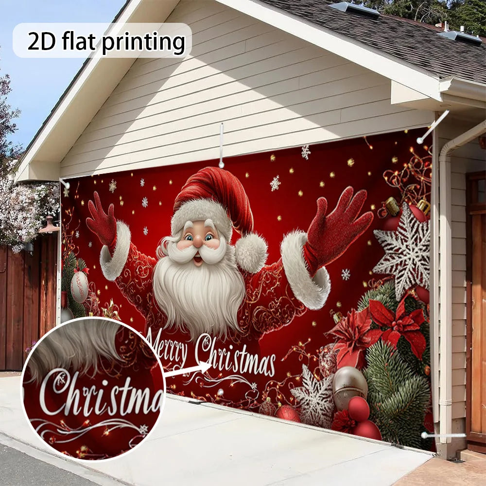 Santa Clause Garage Door Banner