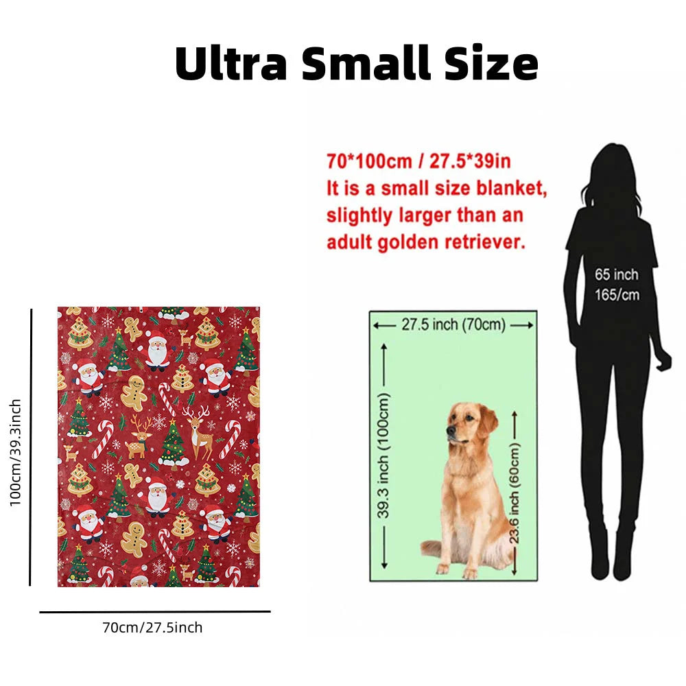 Festive Christmas Santa Throw Blanket