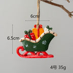 Merry Christmas Resin Santa angel Snowman Pendant