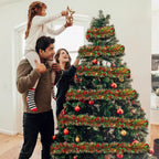 Christmas Tinsel Garland Wreath