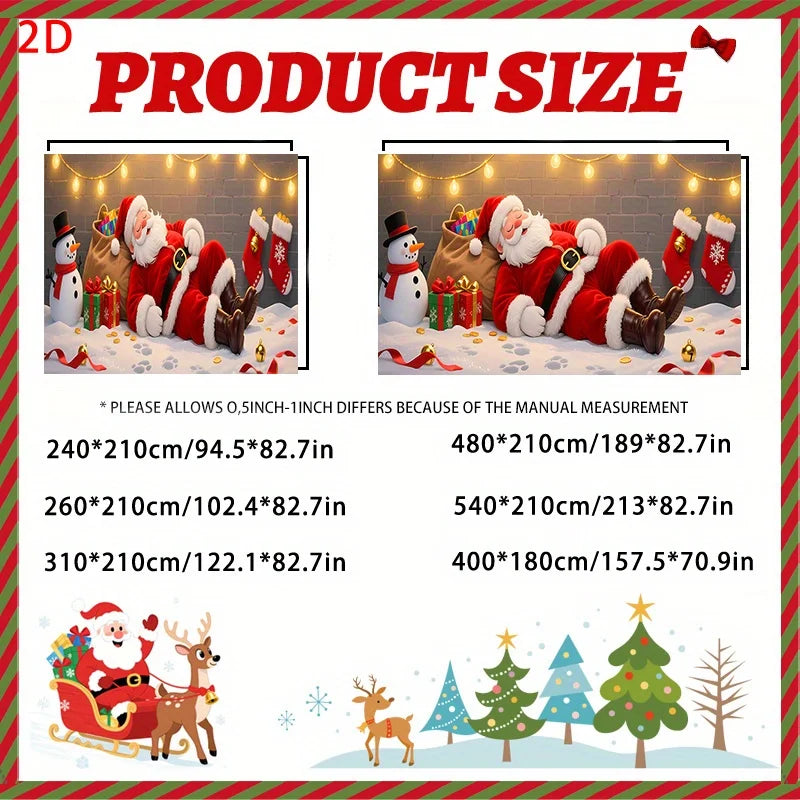 Christmas Santa Claus Garage Door Banner