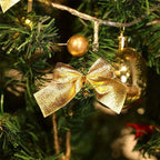 Mini Red and Gold Christmas Bows